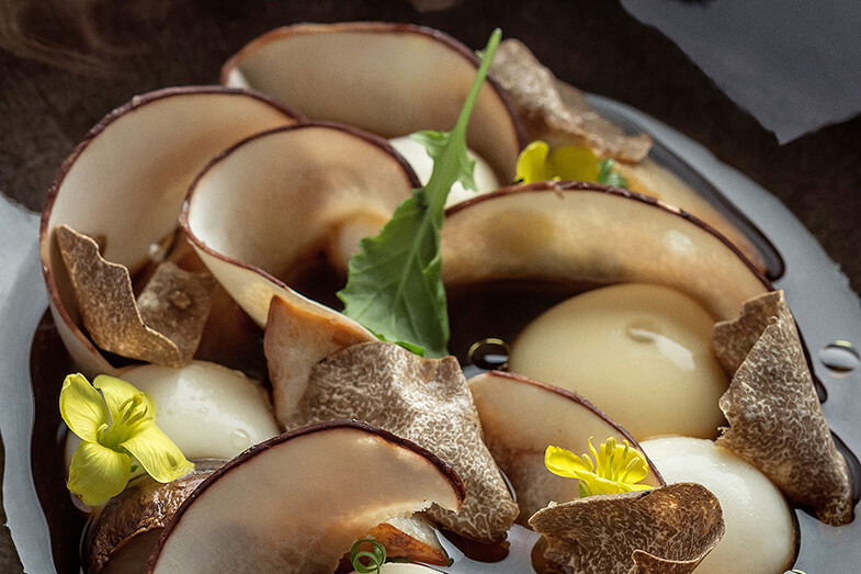 Parmesan Gnocchi with Truffle, Sautéed and Raw Mushrooms