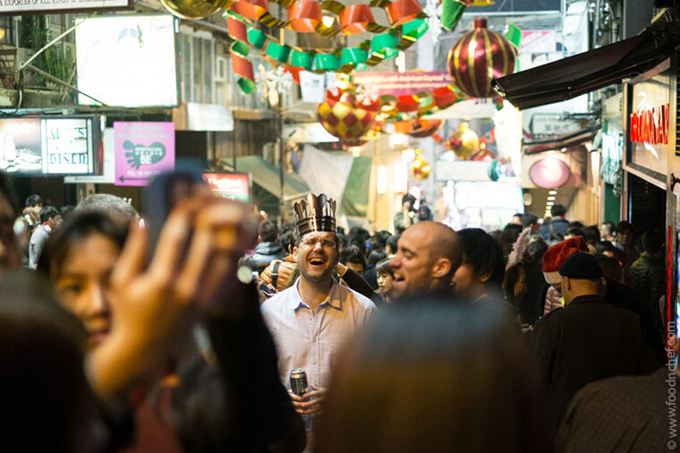 Christmas in Hong Kong two views of the street celebrations-14