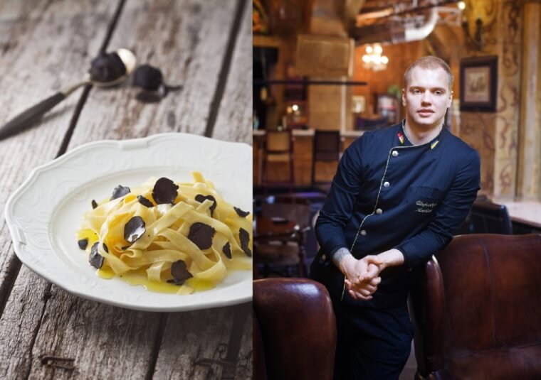 Taglialette with Butter and Black Truffle